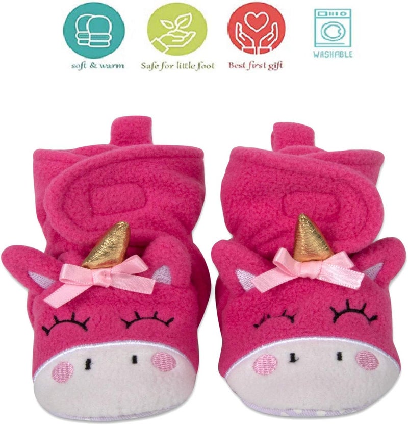 Baby Essentials Cozy Fleece Baby Booties- Sherpa Baby Crib Booties Soft Soled Winter Shoes Unisex Fleece Booties Baby Boy, Baby Girl 0-6 Months - Image 5